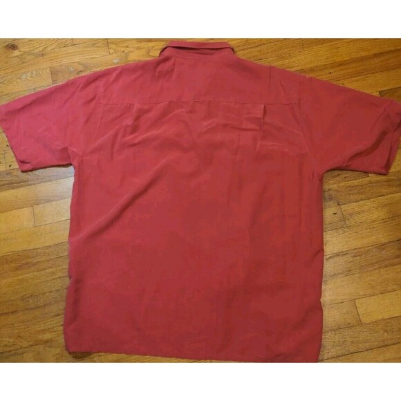 Cezani Paradise Collection Mens Red Camp Shirt Rockabilly Embroidered SZ XXL EUC - Picture 6 of 7
